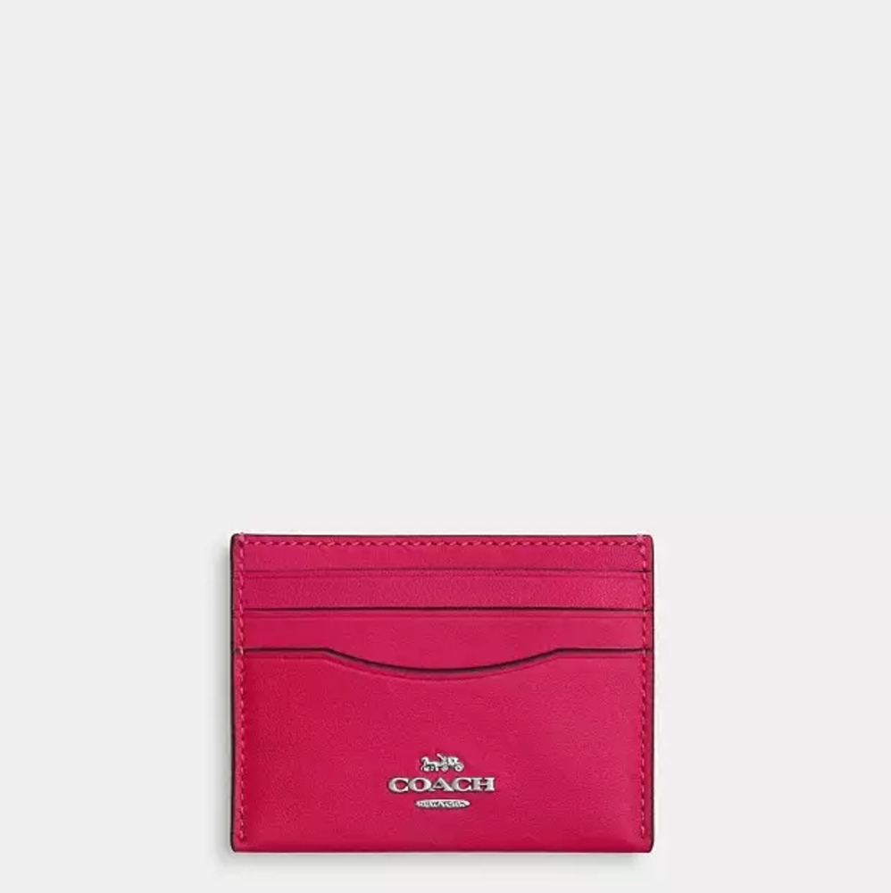 Coach Fuchsia Card Wallet Authentic